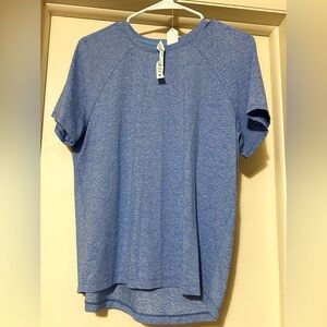 lululemon athletica license to train Heather Indigo Short Sleeve Tee